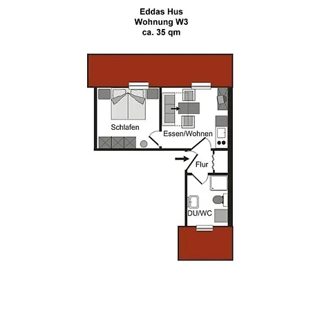 アパート Eddas-hus-whg-3 *